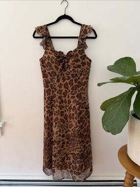 Romantic Animal Print Dress